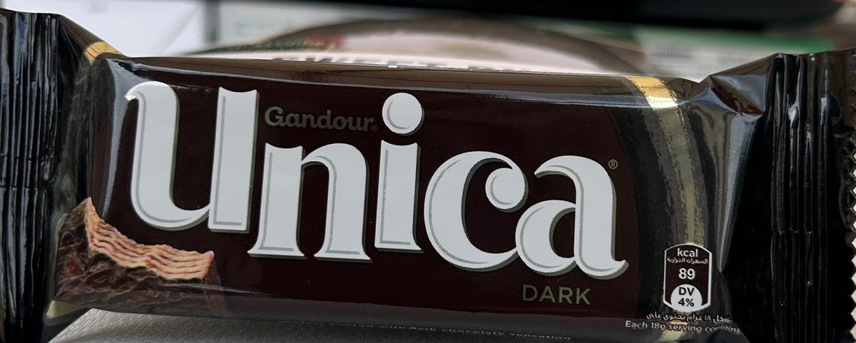 Unica Wafers Biscuits Libanais Chocolat Noir Gandour Pièce 18 g