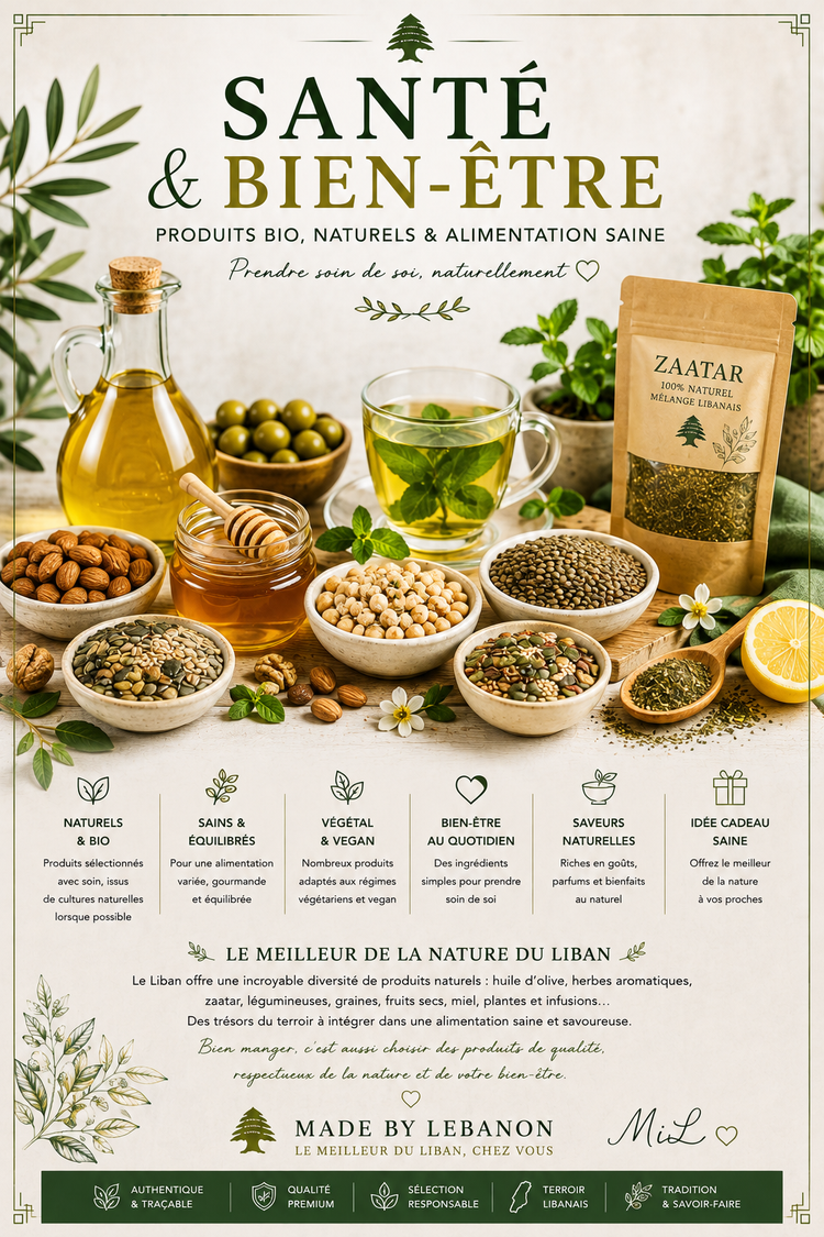 Santé et bien-être : produits bio, naturels et alimentation saine
