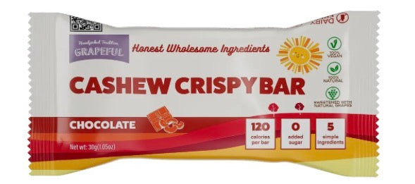 Cashew Cajou Crispy Bar Chocolat Grapeful 30g