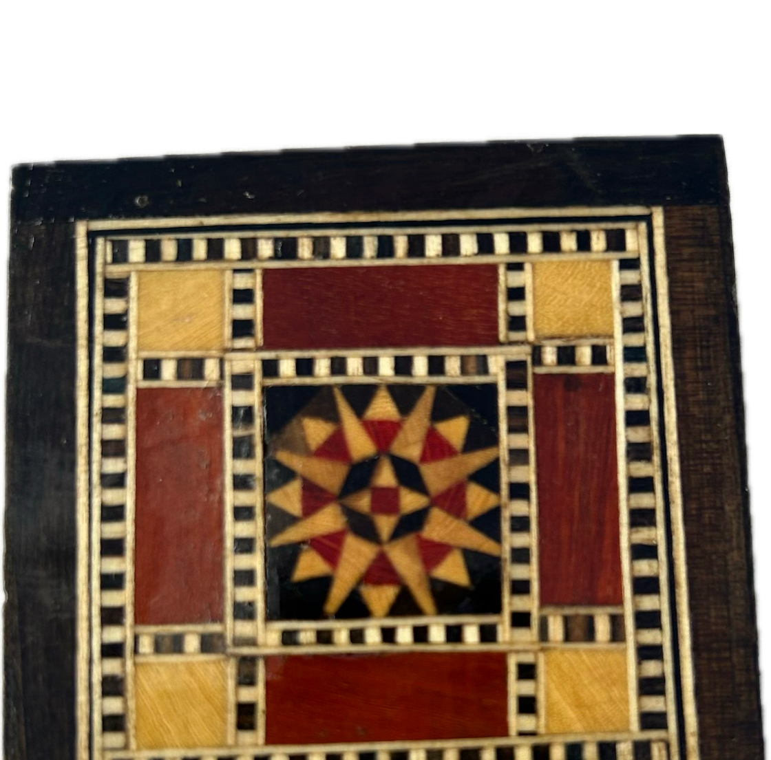 Boîte Marqueterie Libanaise Carrée Petite Marron