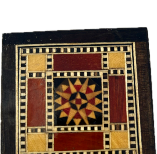 Boîte Marqueterie Carrée Moyenne Beige