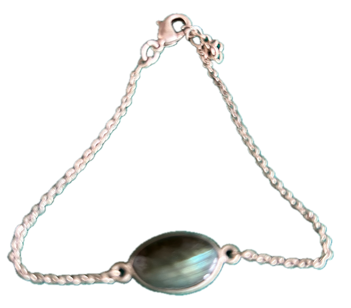 Bracelet Argent Pierre Grise Artisanat Libanais