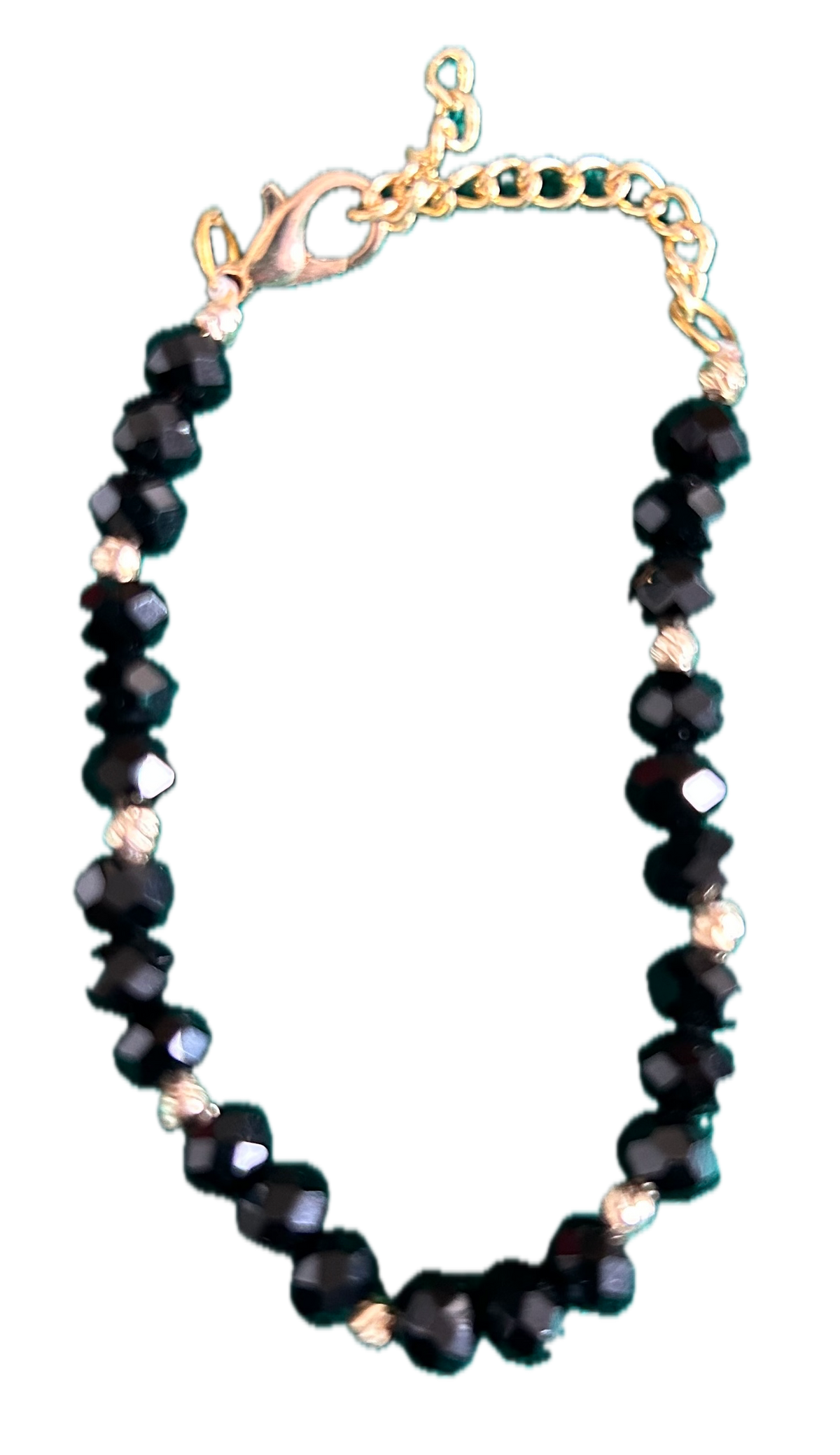Bracelet Noir Plaqué Or Artisanat Libanais