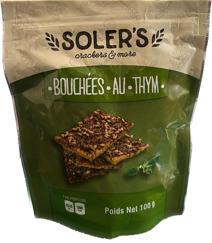 Crackers Zaatar Bouchées Thym Soler's 100g
