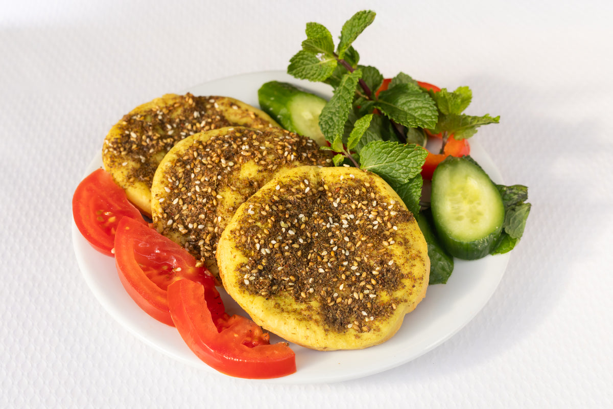 Manakiches Galettes Libanaises au Zaatar du Chef Jamal 12 Pièces