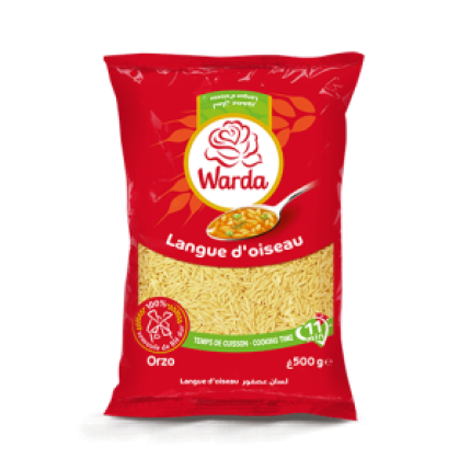 Pâtes Orzo Large Langues d’Oiseaux Warda 500 g