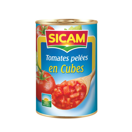 Tomates Pelées Cube Sicam 400g