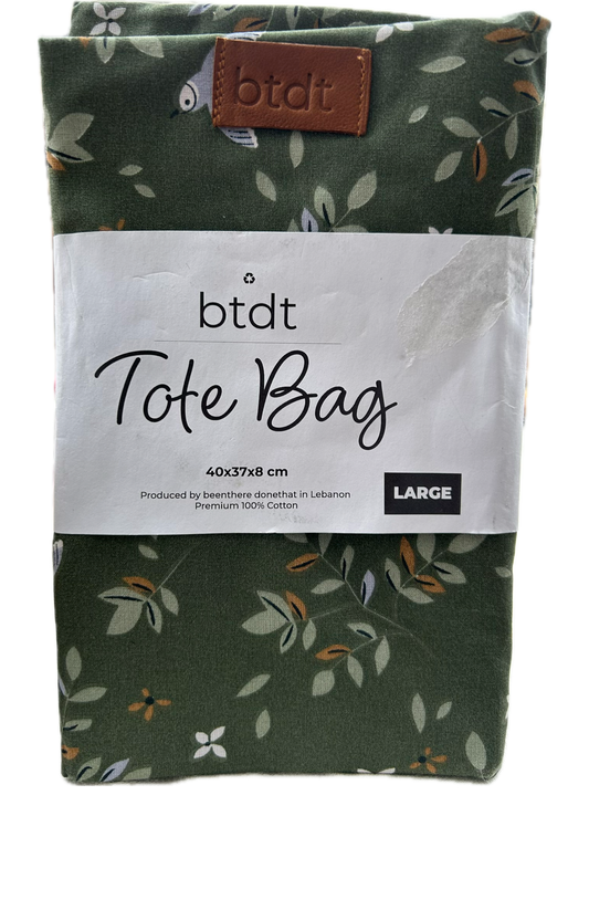 Tote Bag 100 % Coton Vert BTDT