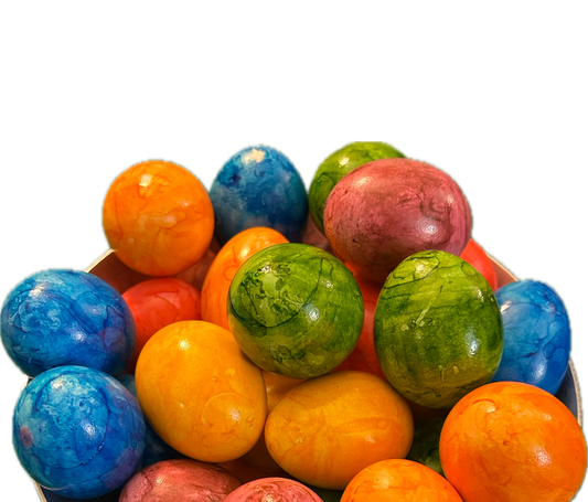Œufs Durs Pâques Colorés 5 pièces